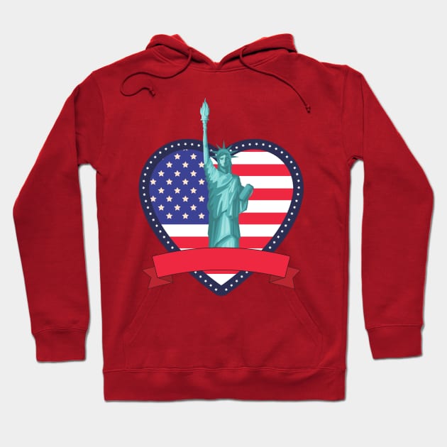 Statue of Liberty Hoodie by RubyCollection